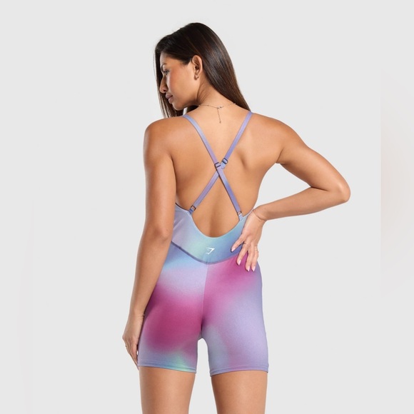 GYMSHARK | BRAND NEW | STRAPPY ALL IN ONE WORKOUT BODYSUIT | MYSTIC LILAC - Picture 5 of 8
